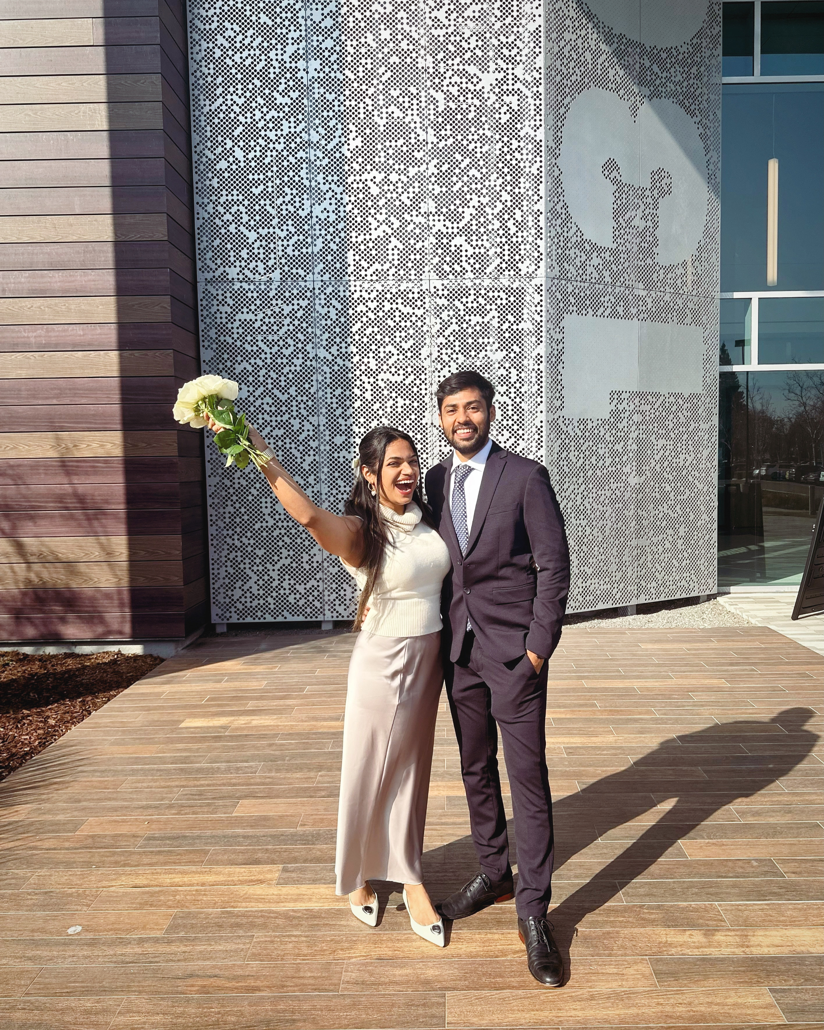 Anukshi and Shubhankar celebrating their legal wedding in the US