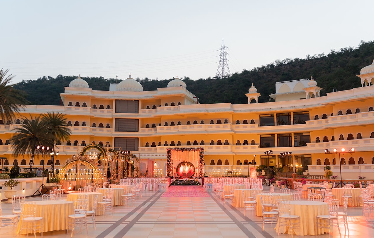 Labhgarh Palace wedding setup
